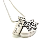Cluster Pendant: DREAM - EXPLORE - DISCOVER the SNOW Necklace